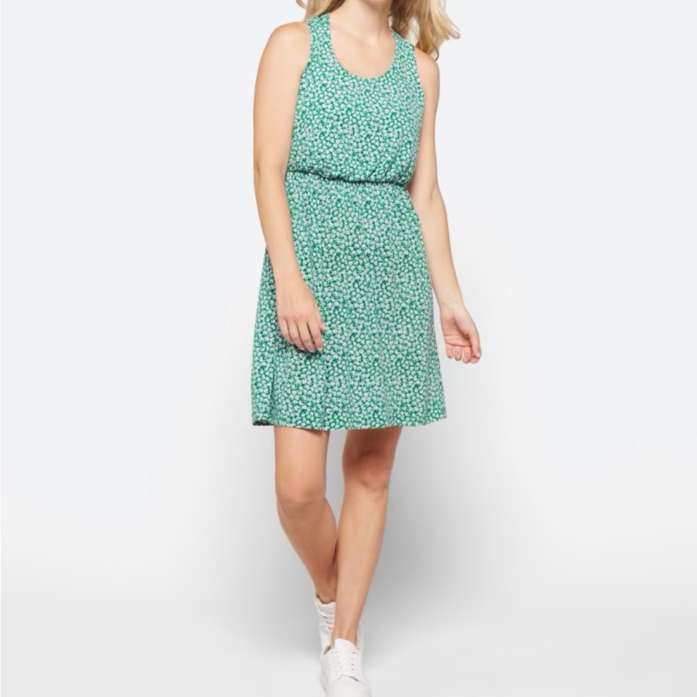 Green floral dress